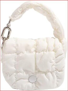 Super Mini Quilted Bag Puffer Wristlet Clutch Purse Nylon Padded Evening Bag